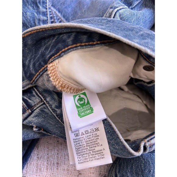 J.Crew Hi Rise Straight Jeans Women's 27 Blue Denim Premium Edition Button Fly a - Picture 7 of 8